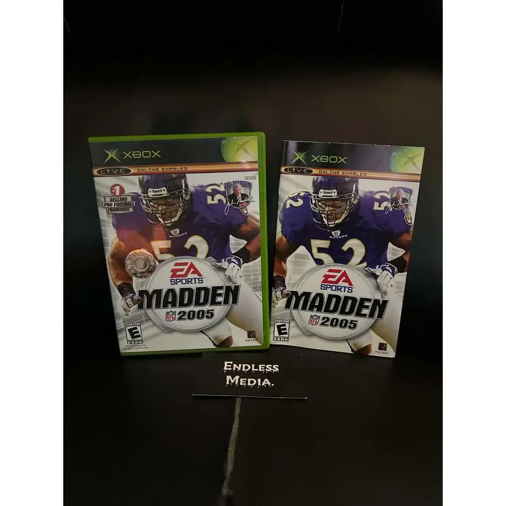 Madden 2005 Microsoft Xbox Box and Manual Video Game